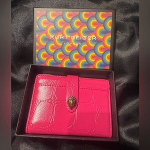 NWT Kurt Geiger Hot Pink Card Holder Wallet